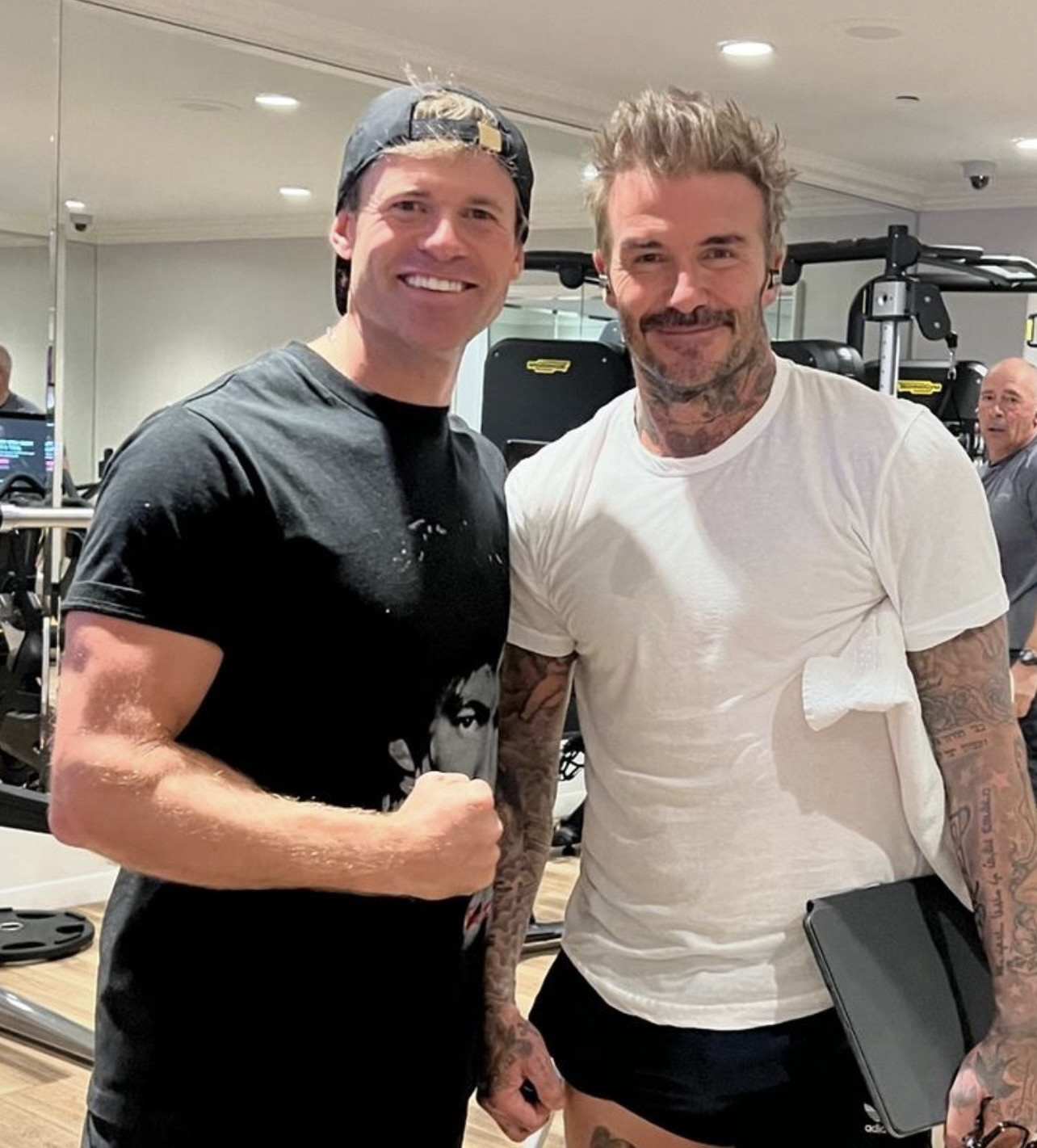 Andy Ashton with David Beckham
